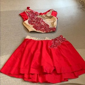 Red dance costume